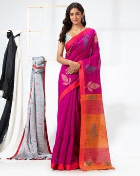 jamdani-weave-saree-with-blouse-piece