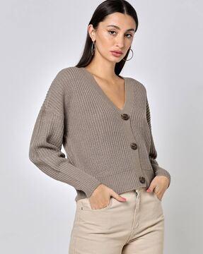ribbed-button-front-cardigan