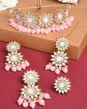 zpfk14647-stones-&-beads-floral-kundan-jewelry-set