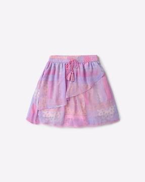 paisley-print-tiered-skirt