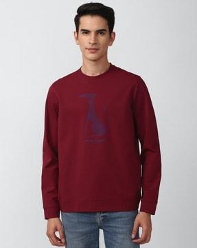graphic-print-crew-neck-sweatshirt