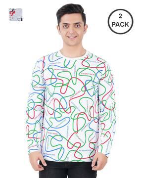 pack-of-2-graphic-print-slim-fit-crew-neck-t-shirts