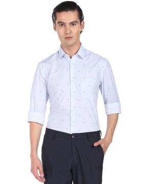 printed-slim-fit-shirt-with-patch-pocket