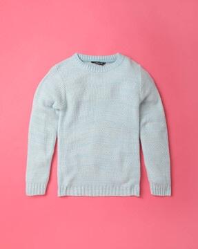 round-neck-sweater-with-ribbed-hem