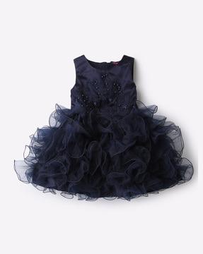 tulle-fit-&-flare-dress-with-embroidery