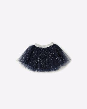 star-print-flared-skirt