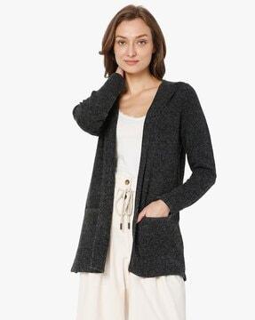 heathered-open-front-hooded-cardigan