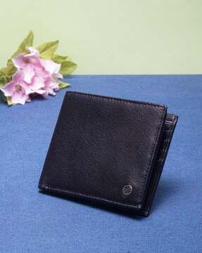 textured-bi-fold-wallet-with-metal-accent