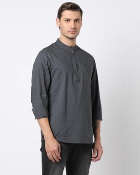 zip-front-shirt-with-patch-pocket