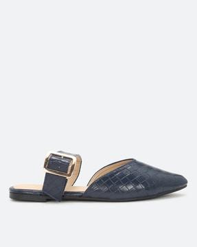 mules-with-buckle-closure