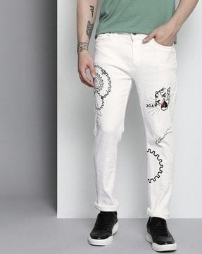 slim-fit-jeans-with-graphic-print