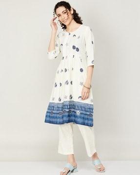 floral-print-round-neck-tunic