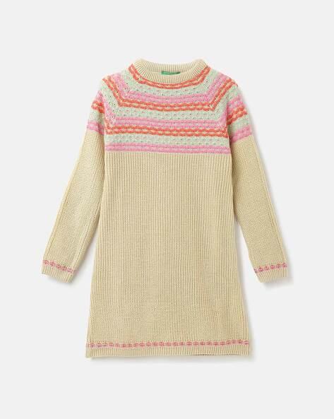 round-neck-sweater-dress-with-embroidery