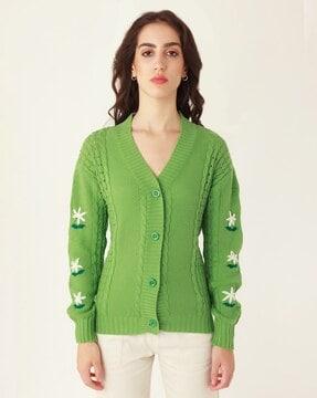 patterned-knit-cardigan