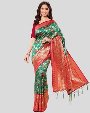 floral-pattern-banarasi-silk-saree
