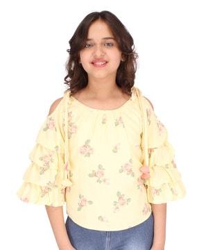 floral-print-top-with-tiered-sleeves