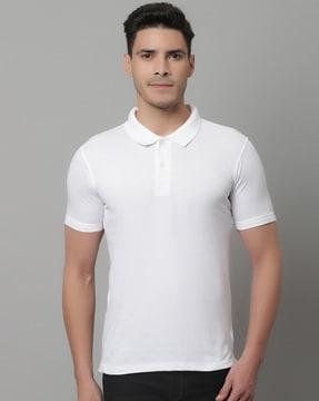 polo-t-shirt-with-ribbed-hem