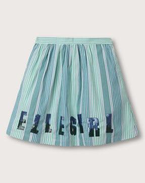 striped-skirt-with-embellished-text