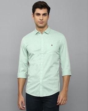 micro-print-extra-slim-fit-shirt-with-patch-pocket