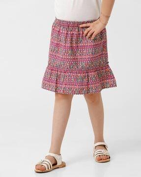 geometric-print-straight-skirt