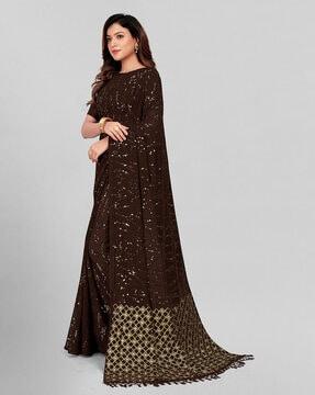 embellished-saree-with-contrast-pallu