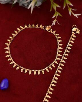 gold-plated-handcrafted-floral-chain-anklets