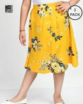 pack-of-2-floral-print-flared-skirts