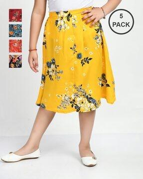 set-of-5-floral-print-straight-skirts