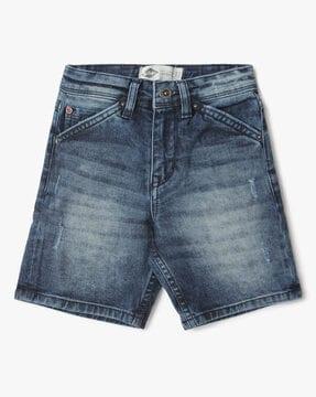 lightly-washed-&-distressed-shorts