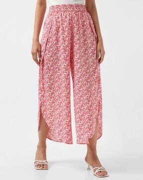 floral-print-palazzos-with-elasticated-waist
