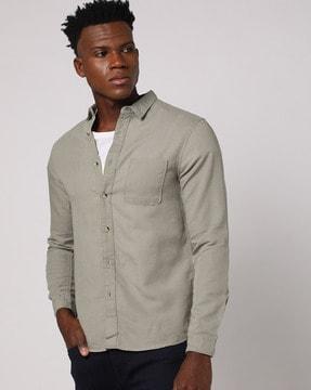 basic-1-pocket-linen-shirt
