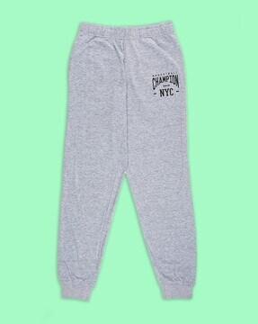 heathered-joggers-with-placement-print