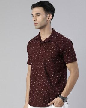 micro-print-shirt-with-spread-collar