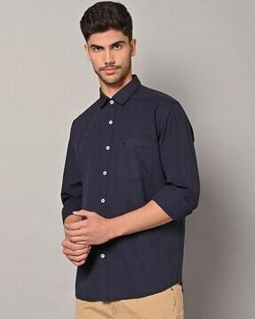 slim-fit-shirt-with-patch-pocket