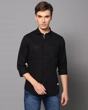 slim-fit-shirt-with-buttoned-pockets