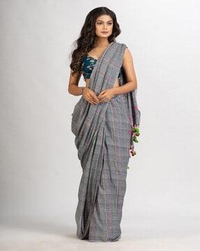 striped-cotton-jamdani-saree-with-tassels