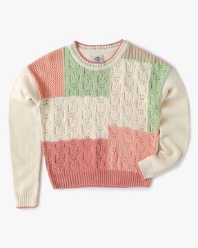 open-knit-crew-neck-sweatshirt