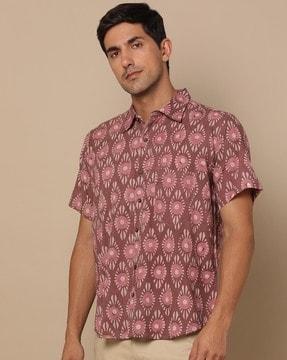 handblock-print-cotton-shirt-with-patch-pocket