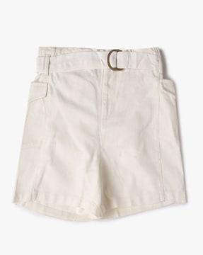 flat-front-shorts-with-belt