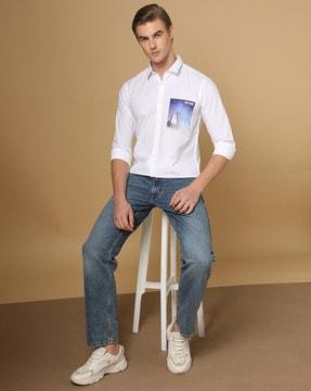 slim-fit-shirt-with-placement-print