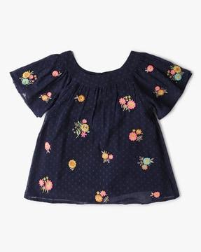 floral-embroidered-round-neck-top
