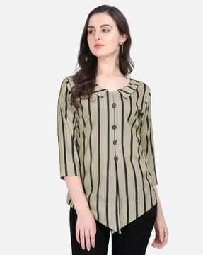 striped-cuffed-sleeves-relaxed-fit-tunic