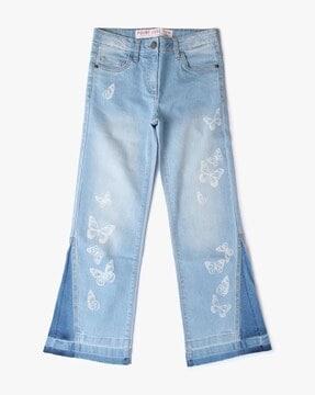 lightly-washed-flared-jeans