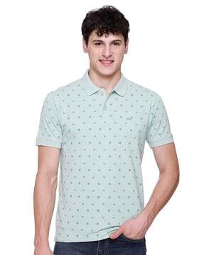 geometric-print-polo-t-shirt