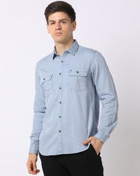 cotton-shirt-with-flap-pockets