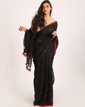 handloom-linen-jamdani-saree