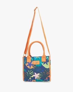 women-tropical-print-satchel-bag