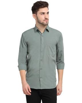 men-cotton-slim-fit-shirt-with-patch-pocket