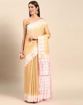 tie-&-dye-silk-saree-with-tassels