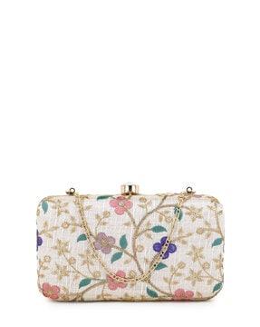 embroidered-clutch-with-chain-strap